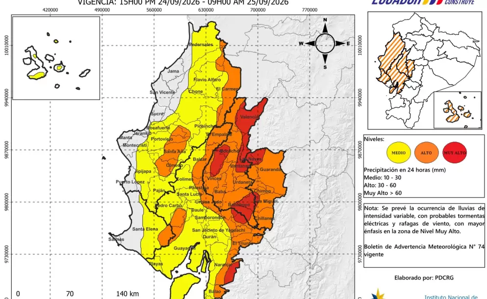 Lluvias, tormentas el�ctricas y r�fagas de viento se prev�n en varias zonas del pa�s