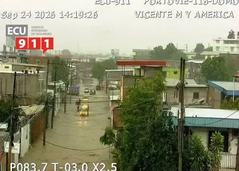Portoviejo enfrenta una jornada de fuertes lluvias