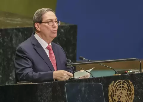 Ministro de Relaciones Exteriores de Cuba, Bruno Rodr�guez Parrilla, en el Debate General de la 81.� sesi�n de la Asamblea General de la ONU.