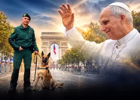 Alfoz cuid� del Papa durante su visita a Francia.