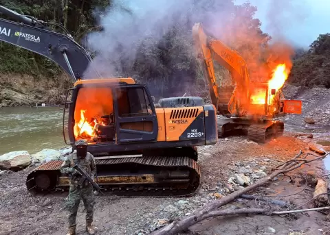 Afectaci�n en USD 624.500 a la miner�a ilegal en Morona Santiago