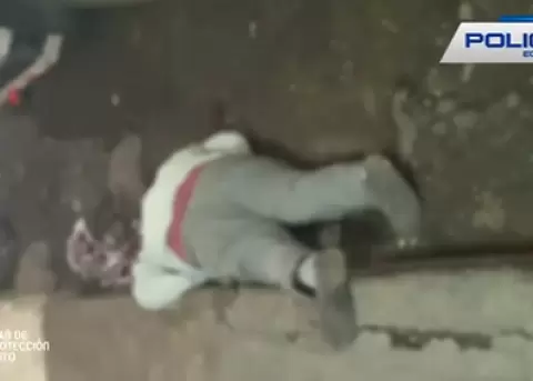 Delincuente abatido en Solanda, en el sur de Quito.