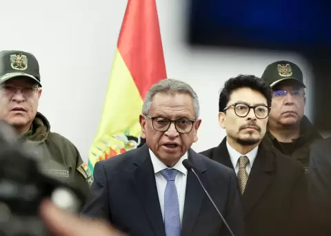 El ministro de Gobierno (Interior) de Bolivia, Marco Antonio Oviedo,