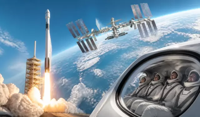 SpaceX llev� cuatro astronautas rumbo a la Estaci�n Espacial Internacional en tiempo r�cord.