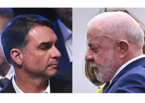 Combo de fotograf�as de archivo que muestra al presidente de Brasil, Luiz In�cio Lula da Silva (d), y al senador Fl�vio Bolsonaro.