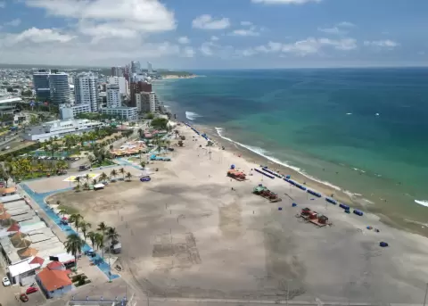 Vista a�rea de la ciudad de Manta, en Manab�.