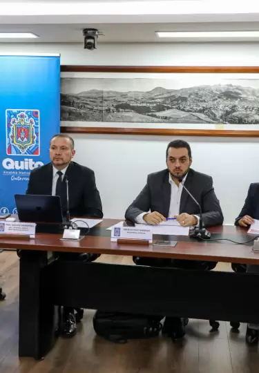 Presentaci�n del Plan de Eventos Clim�ticos de Quito para mitigar las afectaciones clim�ticas.