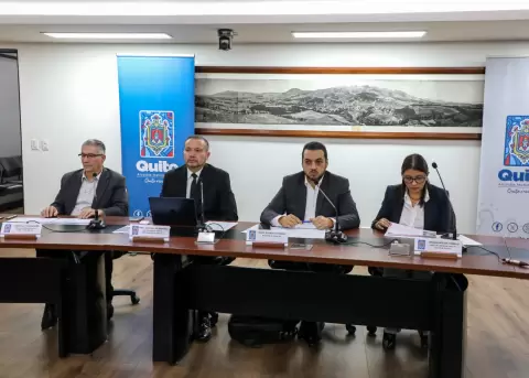 Presentaci�n del Plan de Eventos Clim�ticos de Quito para mitigar las afectaciones clim�ticas.