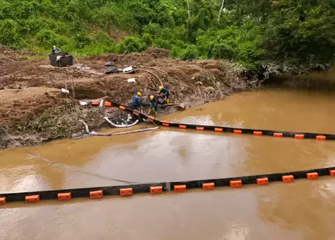 EP Petroecuador inform� que concluy� la reparaci�n de la infraestructura del SOTE, en el sector Cupa, cant�n Quinind�.