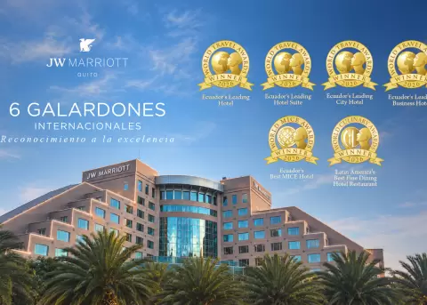 JW Marriott Quito obtiene seis galardones internacionales y proyecta el orgullo ecuatoriano.