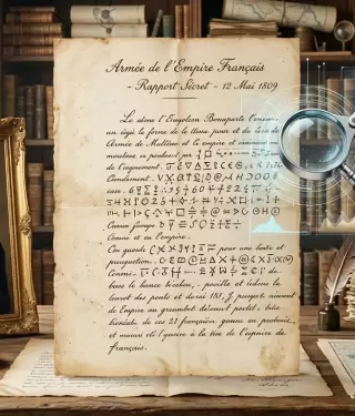 Inteligencia artificial, historia, criptograf�a y secretos militares de la era napole�nica.