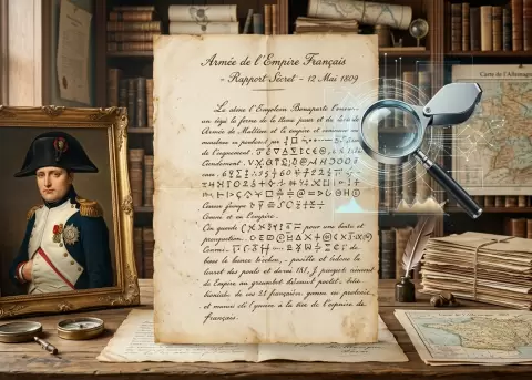 Inteligencia artificial, historia, criptograf�a y secretos militares de la era napole�nica.